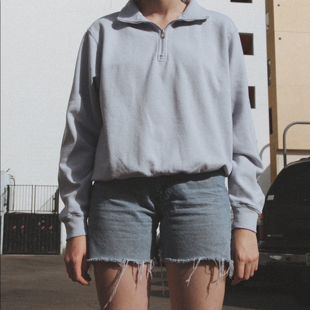 Light blue over sized brandy Melville sweatshirt